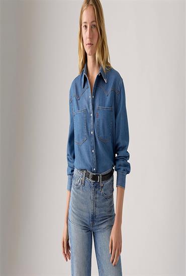 Woven shirts-GOING STEADY TIPPED-WOMEN